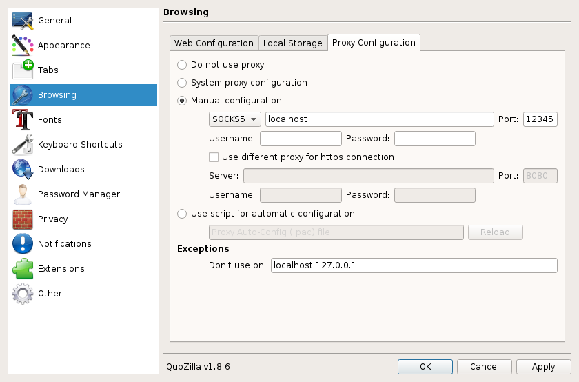 dependencies for qupzilla