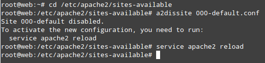 Deshabilitar el sitio por defecto de Apache en Ubuntu