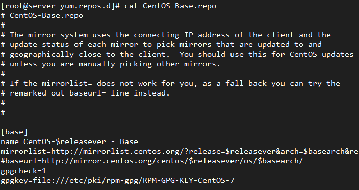 Repositorios en CentOS: configuración del repositorio base