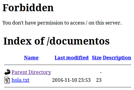 Tip de seguridad para Apache: Deshabilitar el listado para el DocumentRoot