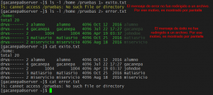 Ejemplos del uso de los descriptores de archivo