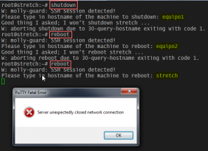 Shutdown y reboot a través de molly-guard