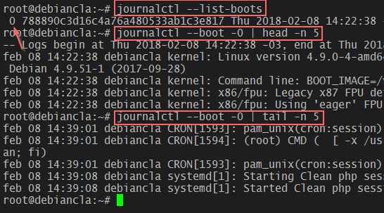 Logs de booteo en Linux con journalctl