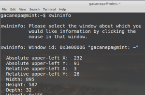 Herramientas de la GUI: xwininfo